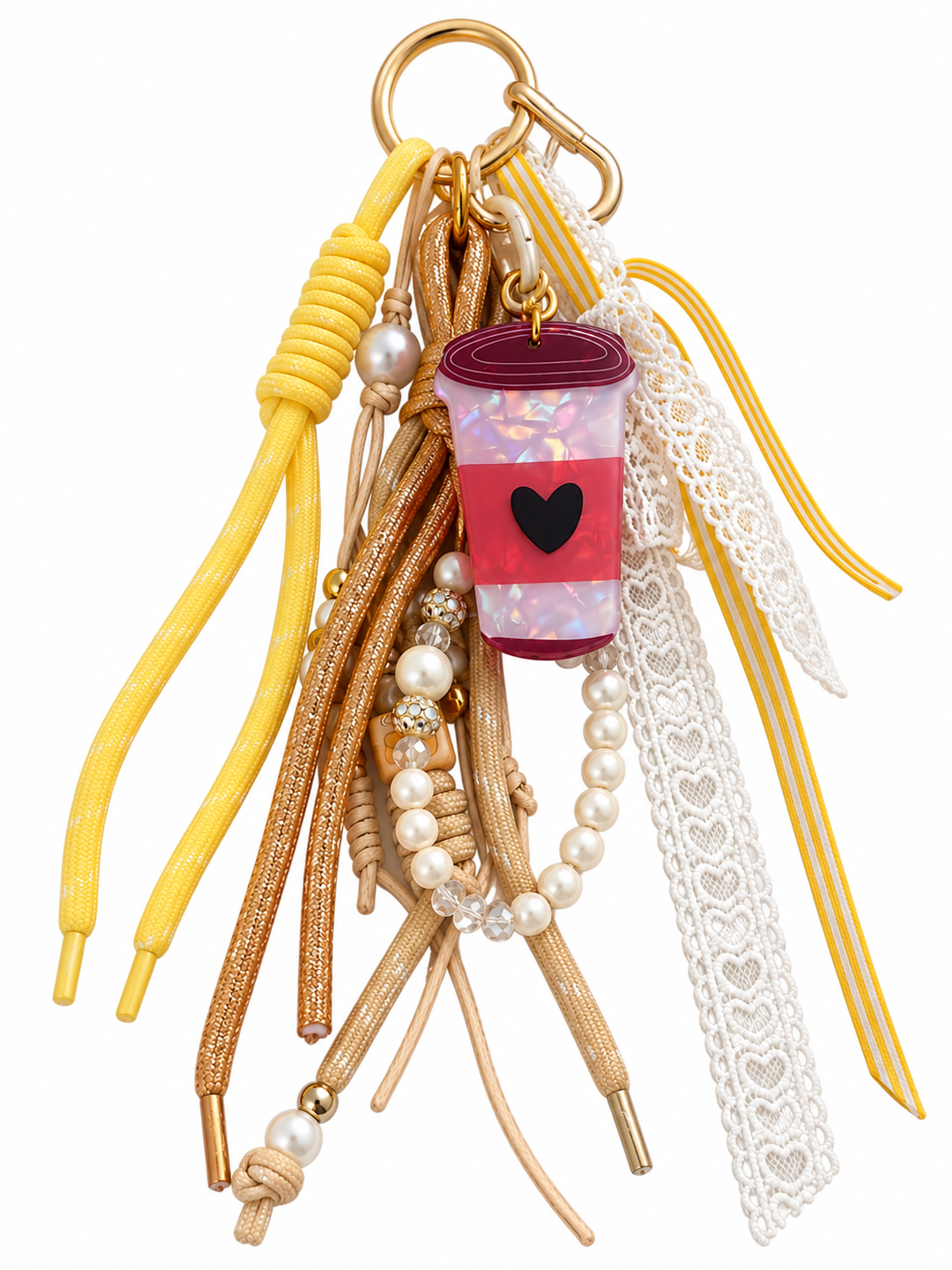 Sweetheart Coffee Charm Keychain